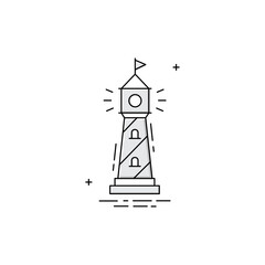 Lighthouse Vector Illustration Icon Design