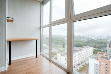 Adding a desk on the balcony provides a charming urban view, perfect for productivity or unwinding....
