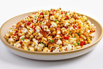 Golden Caramel Apple Popcorn with a Crunchy Apple Twist