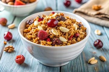 Muesli with berries and nuts