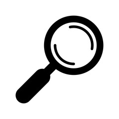 Magnifying glass icon, magnifier or loupe sign. Search icon.