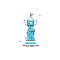 Lighthouse Vector Illustration Icon Design
