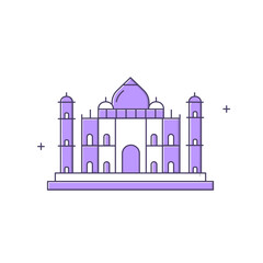 Taj Mahal Vector Icon Design