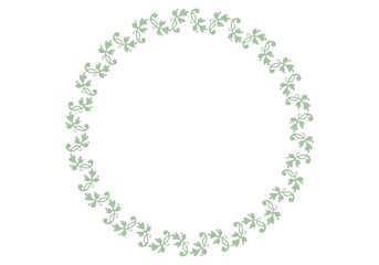 Marco circular verde floral de boda
