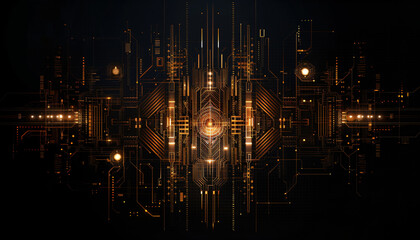 black and golden card design in the style of the 20s