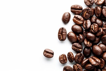 Coffee Beans on White Background