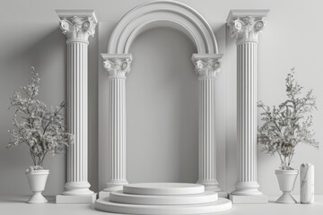 Naklejka premium Classical Architectural Columns and Archway Decor