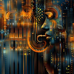 surreal music background in the style of the 20s
