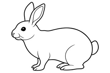  rabbit line art vector silhouette illustration
