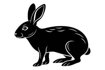  rabbit line art vector silhouette illustration