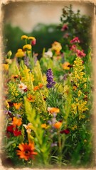 Fototapeta premium Vintage flower background vintage filter