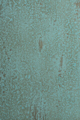 Obraz premium Textura de madera pintada de color Aqua con acabado avejentado.