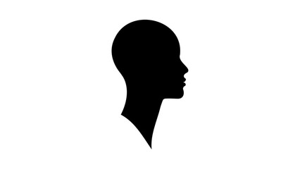 silhouette of a person from side for default profile picture