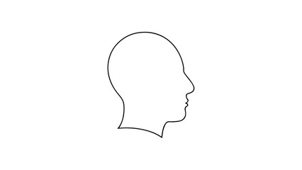 silhouette of a person with big nose in vector