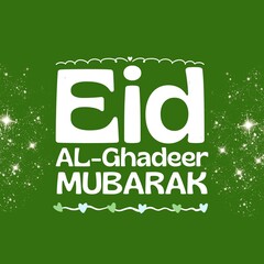 Fototapeta premium Eid AL Ghadeer celebration islamic shia muslim event banner design