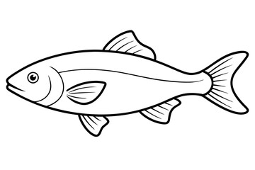 fish line art vector silhouette