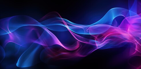 Naklejka premium 3d smoke effect red, blue and purple colors on black background 