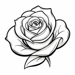 black rose vector illustration