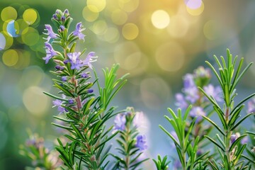 Rosemary flower in garden is beautiful