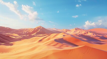 Naklejka premium Arid Landscape Under a Blue Sky