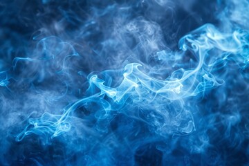 Mesmerizing Blue Smoke on Dark Background