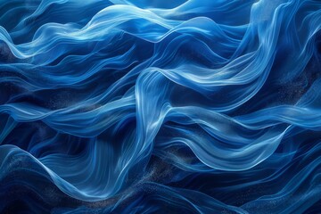 Fototapeta premium Ethereal Flowing Blue Abstract Design