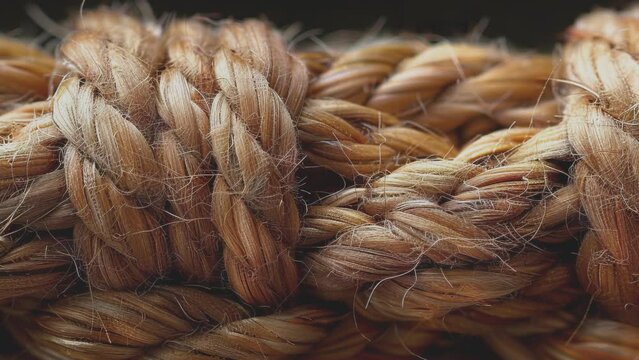 Close-up of a woven natural fiber texture showcasing intricate patterns and craftsmanship