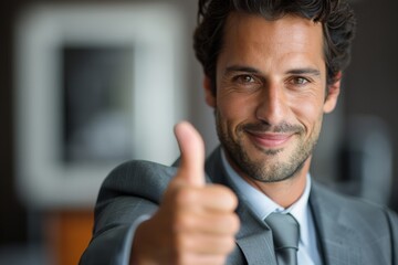 Businessman Giving Thumbs Up