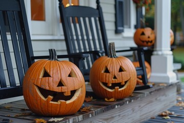 Obraz premium Halloween Porch Decor