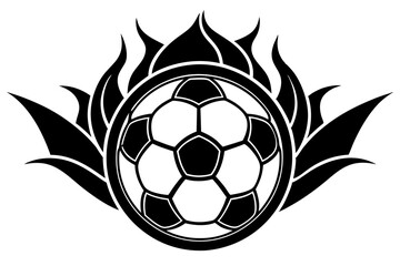 soccer ball on fire vector illustration