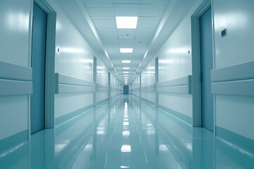 Modern Hospital Corridor