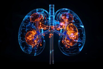 Human Respiratory and Renal Systems Anatomy