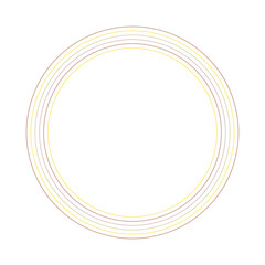 An abstract retro ring shape design element.