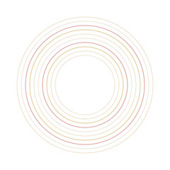 An abstract retro ring shape design element.