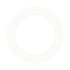 An abstract retro ring shape design element.