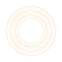 An abstract retro ring shape design element.