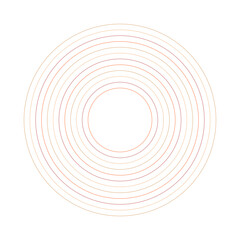 An abstract retro ring shape design element.