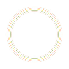 An abstract retro ring shape design element.