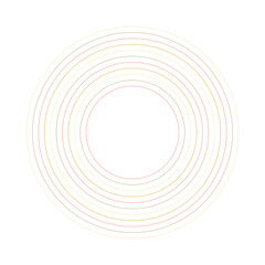 An abstract retro ring shape design element.