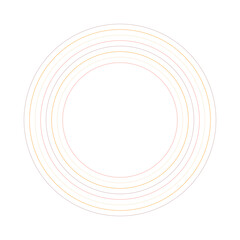 An abstract retro ring shape design element.