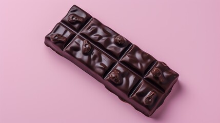 A delectable pirate-shaped chocolate bar, meticulously crafted with hyper-realistic details and...