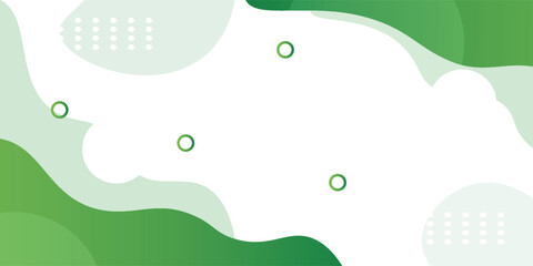 green geometric background with abstract fluid shapes. vector illustration