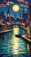 Fototapeta premium city night view