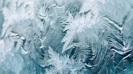 This is frosty pattern on glass winter window