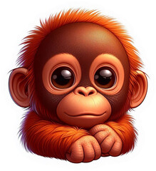 Obraz premium Orang Utan sticker png