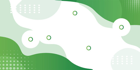 green geometric background with abstract fluid shapes. vector illustration