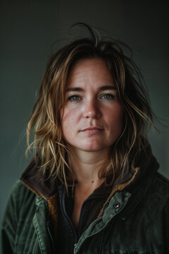 Portrait of an average middle age caucasian woman