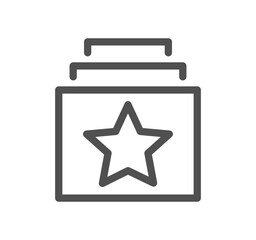 Star related icon outline and linear vector.
