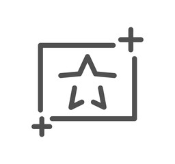 Fototapeta premium Star related icon outline and linear vector. 