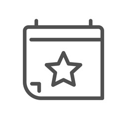 Star related icon outline and linear vector.
